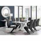 Furniture Box Arezzo Large Extending Dining Table And 8 x Black Willow Chairs