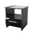 Ready Assembled Tedesca Lamp Table With Drawer Black