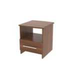 Ready Assembled Edina Lamp Table With Drawer Noche Walnut