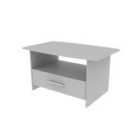 Ready Assembled Fourisse Coffee Table With Drawer Grey Matt/Grey