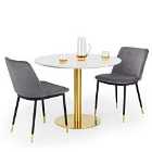 Julian Bowen Set Of 2 Delaunay Dining Chairs Grey