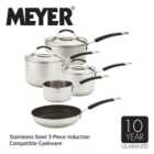 Meyer Non-Stick Induction Stainless Steel 5 Piece Set