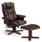 Malmo Massage Recliner and Stool, Faux Leather