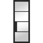 LPD Black Chelsea Glazed 4L Clear Internal Door