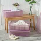 Wham Set 3 Crystal 32 Litre Box & Lid - Pink