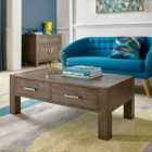 Cannes Dark Oak Coffee Table With Drawers