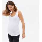Maternity White Long Vest