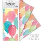 Balloons Pastel Tissue Paper 4 per pack