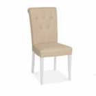 Norfolk Pair Of Two Tone Upholstered Chairs - Ivory Bonded Leather