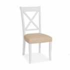 Norfolk Pair Of Two Tone X Back Chairs - Ivory Bonded Leather