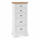 Norfolk Two Tone 5 Drawer Tall Chest