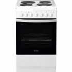 Indesit IS5E4KHW/UK 50cm 61L Electric Cooker with Solid Plate Hob - White