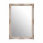 Premier Housewares Wall Mirror - White Wooden Frame