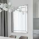 MirrorOutlet Horsley All Glass Modern Large Wall Mirror 120 X 94 Cm