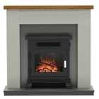 Be Modern 2kW Ravensdale 42" Electric Fireplace Suite - Stone