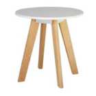 Belgium Round Lamp Table White