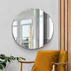 MirrorOutlet All Glass Bevelled Classic Design Round Mirror 90 X 90Cm