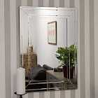MirrorOutlet Langley All Glass Modern Bevelled Wall Mirror 100 X 70 Cm