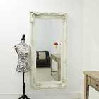 MirrorOutlet Carved Louis Ivory Large Wall Mirror 175 X 89 Cm