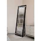 MirrorOutlet Black And Mirror Double Bevel Free Standing Cheval Dress Mirror 5Ft7 X 1Ft11 170Cm X 58Cm