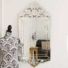 MirrorOutlet All Glass Antique Baroque Design Wall Mirror 122 X 59 Cm