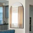 MirrorOutlet New Large All Glass Bevelled Arched Mirror 120 X 80 Cm