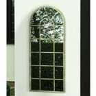 MirrorOutlet Large Green And Cream Rustic Multi Panel Design Garden Mirror 140 X 56Cm
