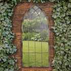 MirrorOutlet Somerley Rustic Arch Garden Mirror 114 X 50 Cm