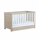 Luno Cot Bed With Drawer - White Oak