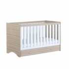 Veni Cot Bed With Drawer - White Oak