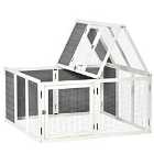 Pawhut Small Animal House With Openable Roof - Grey