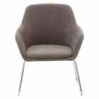Grey Fabric Chair Metal Frame
