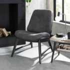 Rhoka Peppercorn Upholstered Casual Chair - Dark Grey Fabric (Single)