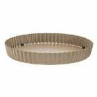 Maison Flan Tin With Fluted Sides - Satin Champagne Carbon Steel