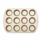 Maison 12 Compartment Muffin Tray - Satin Champagne Carbon Steel