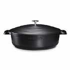 Intignis Shallow Non-stick Casserole With Oven Proof Lid 28Cm - Black