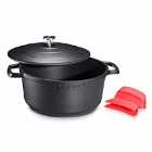 Intignis Non-stick Casserole With Oven Proof Lid 4.7L - Black