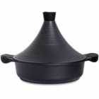 Morrocan Tagine Cooking Pot w/ Aluminium Lid - 28Cm - Black