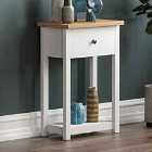 Arlington 1 Drawer Console Table White