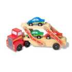 Melissa & Doug Off To The Speedway Wooden Race Car Carrier