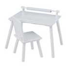 Liberty House Toys Kids Writing Table & Chair w/ Lego Board