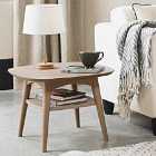 Tuska Scandi Oak Lamp Table With Shelf