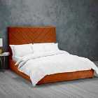 LPD Furniture Islington King Bed Orange Velvet