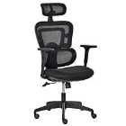 Vinsetto Mesh Office Chair Swivel Desk Chair With Adjustable Height Headrest Black
