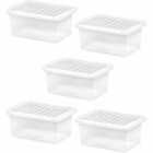 Wham 11L Crystal Storage Box and Lid 5 Pack