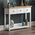 Arlington 3 Drawer Console Table White
