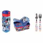 Mickey 3 Piece Lunch Box, Bottle And Cutlery Set