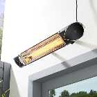 Wall Mount Patio Heater 2kW Remote with 24hr timer in/outdoor