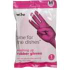 Wilko Medium Rubber Washing Up Gloves
