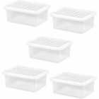 Wham 17L Crystal Storage Box and Lid 5 Pack